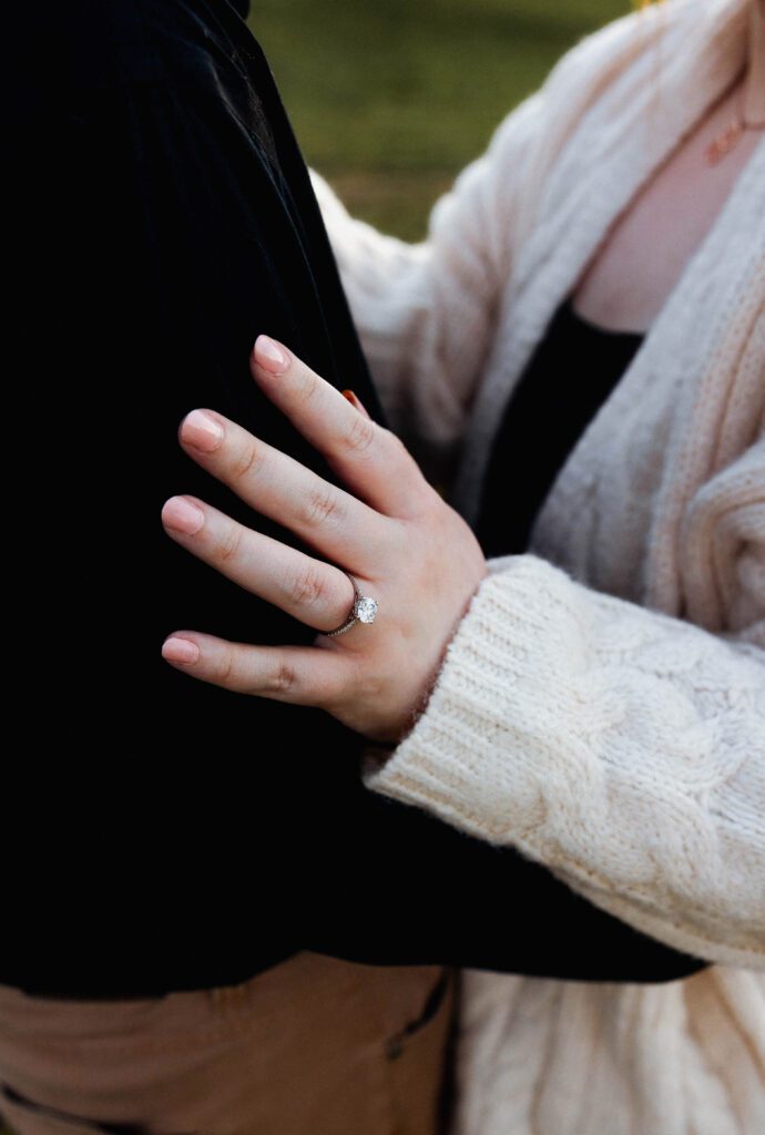 engagement photography session in newville with mini highland cows